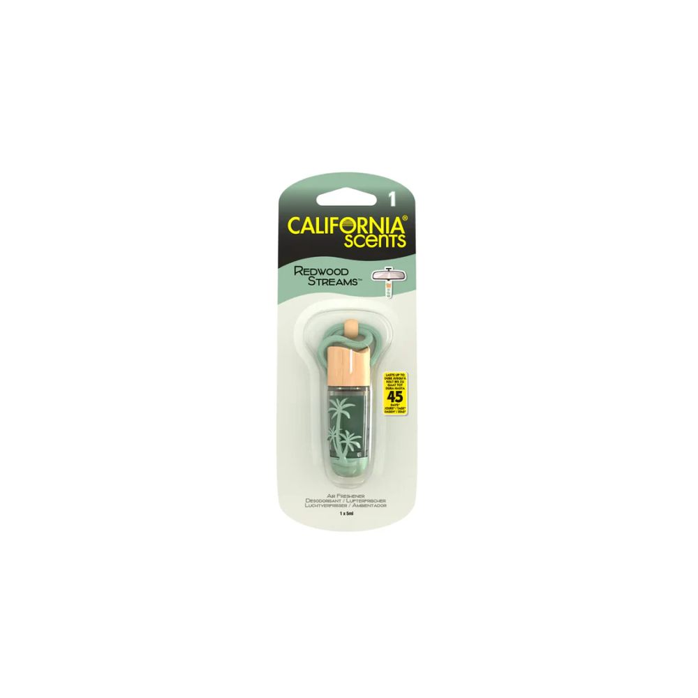 California Scents gaisa atsvaidzinātājs - flakons 5ml, Redwood Streams