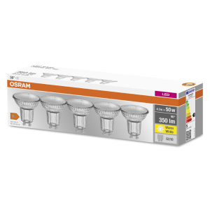 Osram LED Value PAR16 50 36° V 4.3W/830 GU10 5 gab. reflektorspuldze