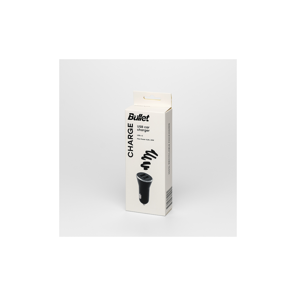Bullet USB auto lādētājs 5V 2