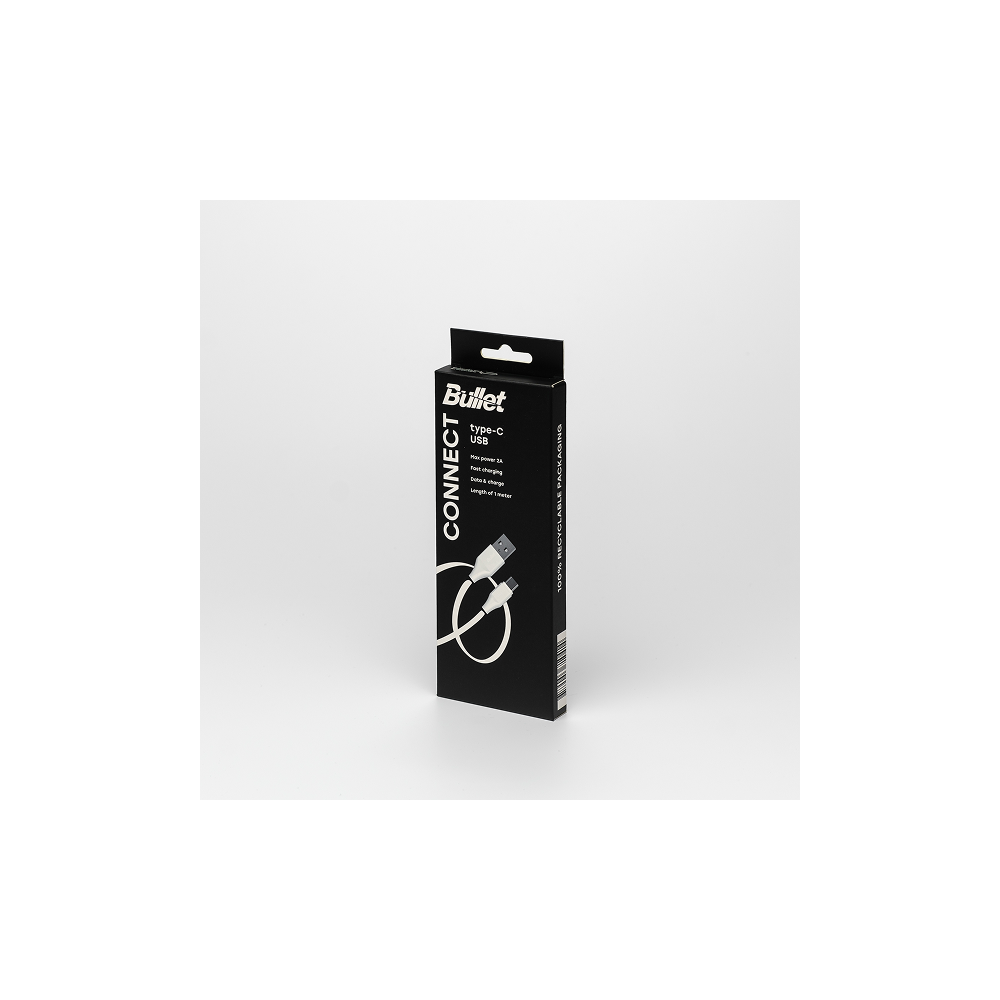 Bullet USB vads - Type C vads 1m ātrai uzlādei