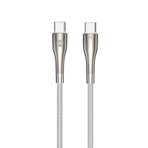 Forever Sleek USB-C vads 1m 60W ātrai uzlādei, balts