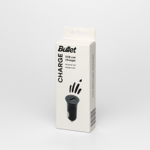 Bullet USB auto lādētājs 5V 2.4A 12W universāls risinājums