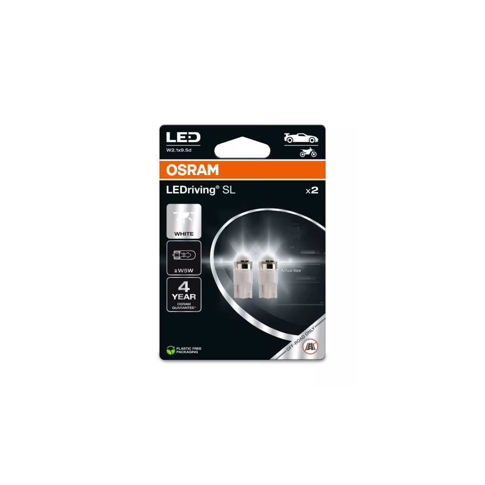 Osram auto LEDriving SL W5W 1W 12V BLI2 spuldze