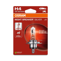 Osram auto Night Braker Silver H4 60/55W 12V +100% B1 bulb