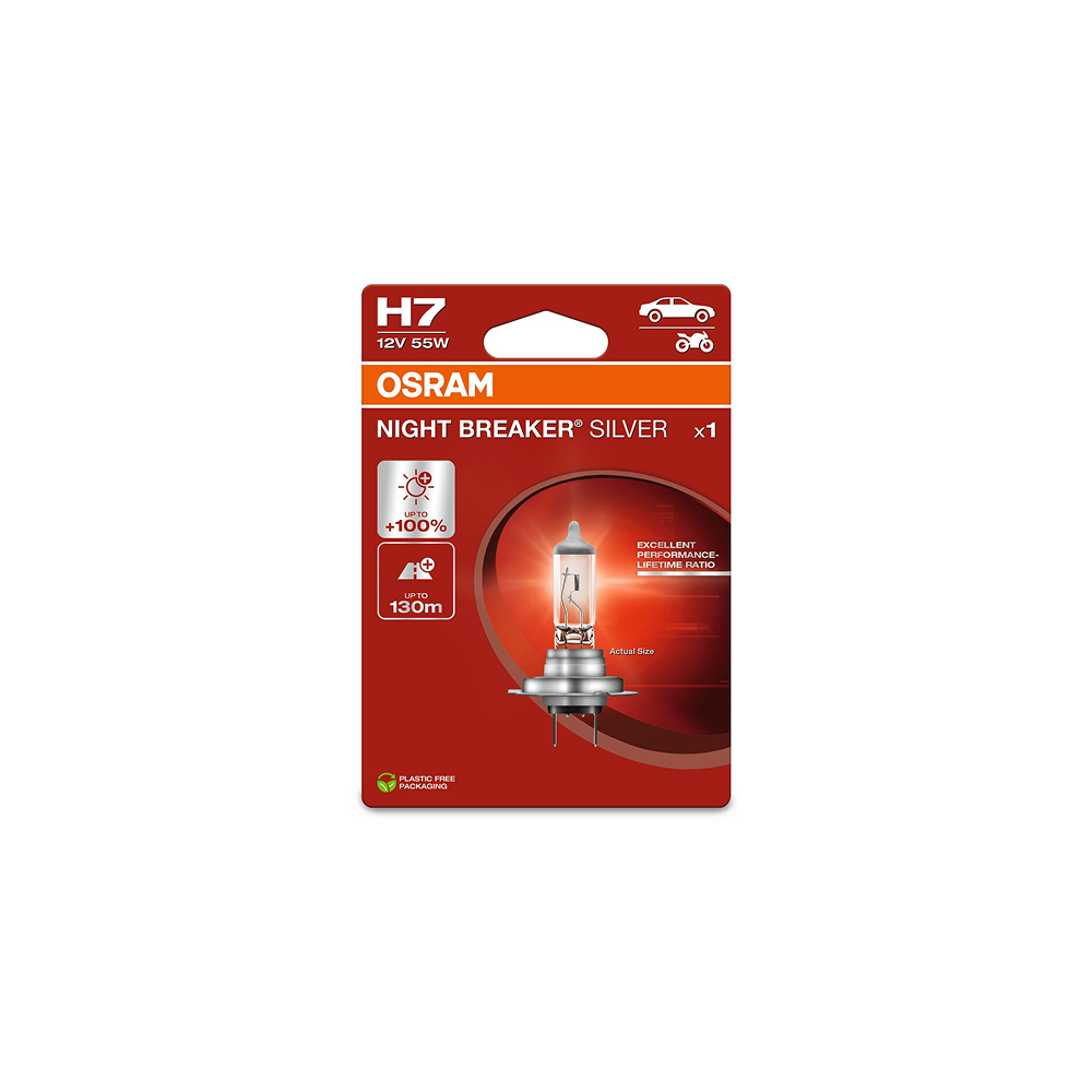 Osram auto Night Breaker Silver H7 55W 12V +100% B1 bulb