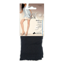 SiSi Petit 20den NERO īsās zeķes 2 pāri caurspīdīgas