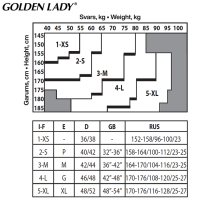 Golden Lady My Beauty 50den 3-M NERO tights soft opaque comfort