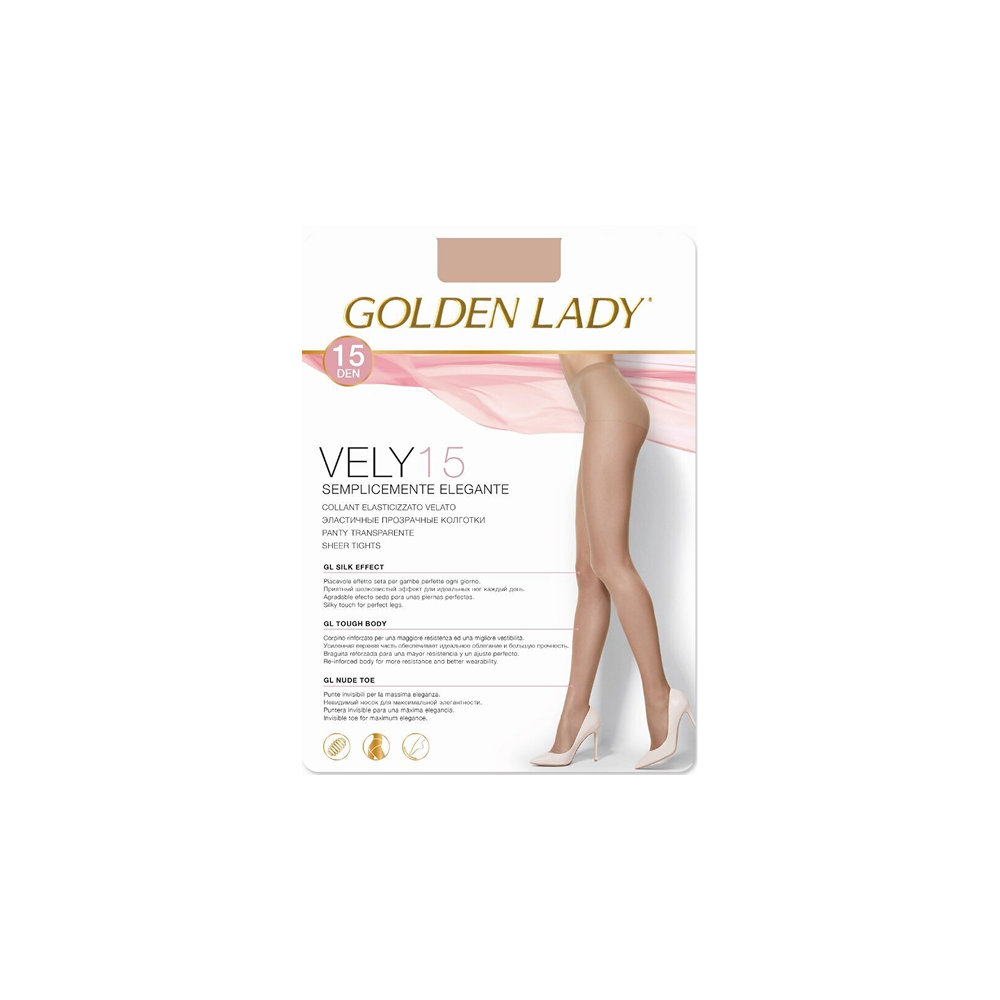 Golden Lady Vely 15den 3-M MELON caurspīdīgas zeķubikses ikdienai