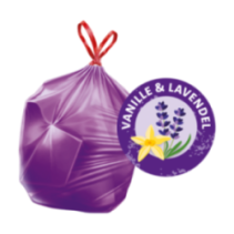 Aromatizētie atkritumu maisi (vaniļa-lavanda) 35L, 9 gab. SWIRL