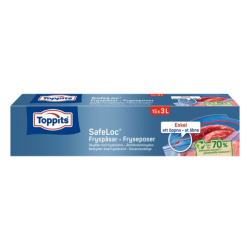 Maisiņi produktu saldēšanai ar SafeLoc® aizdari 3L, 15 gab. TOPPITS