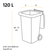 Atkritumu maisi ar savilcēju 120L, 8 gab. SWIRL