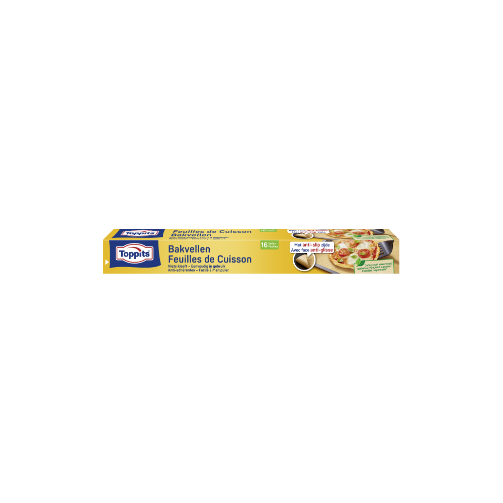 Baking paper with non-slip base 16 sheets TOPPITS