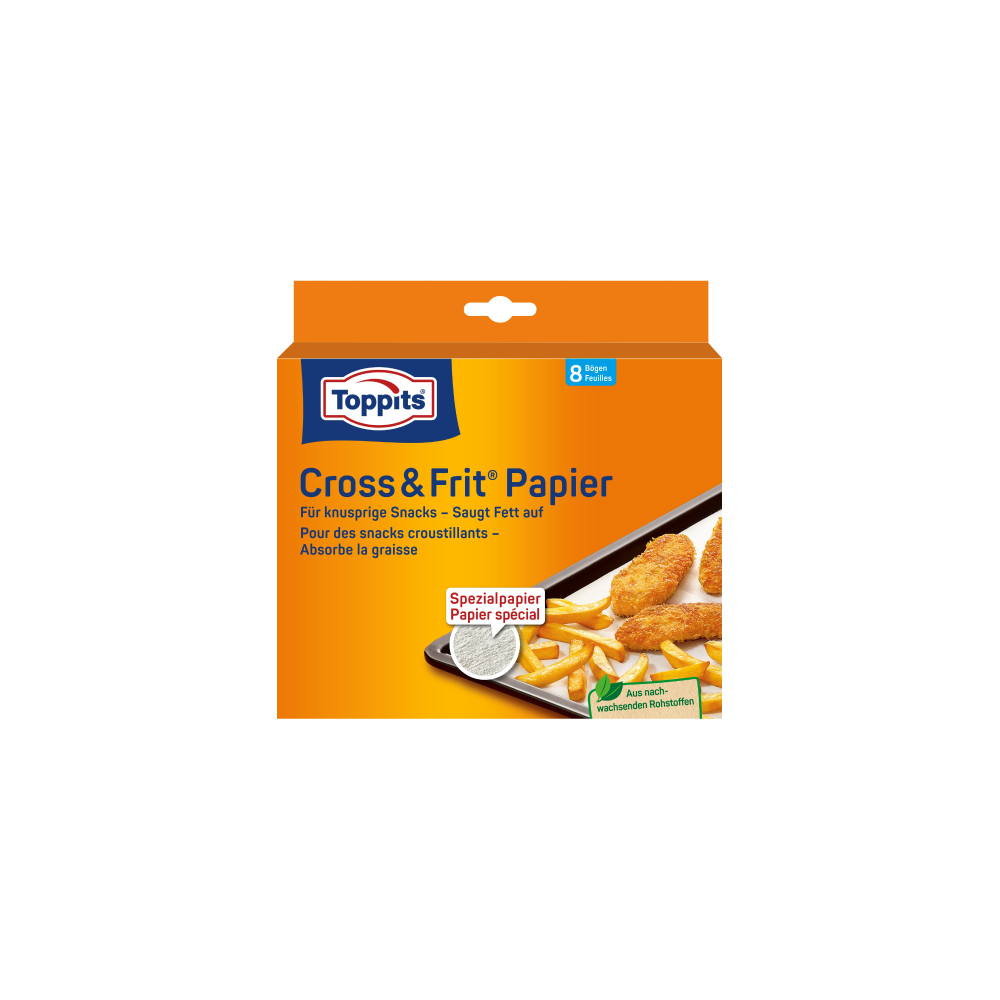 Cross & Frit taukvielas absorbējošs papīrs 37x30cm, 8 loksnes TOPPITS