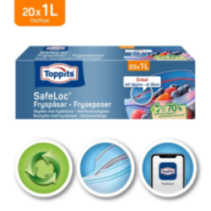 Freezer bags with SafeLoc® closure 1L, 20pcs. TOPPITS