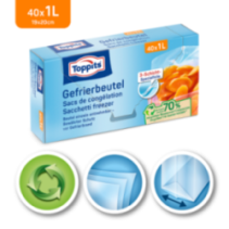 Freezer bags 1L, 40 pcs. TOPPITS