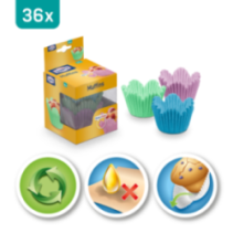 Flower-shaped muffin cups 36 pcs. TOPPITS