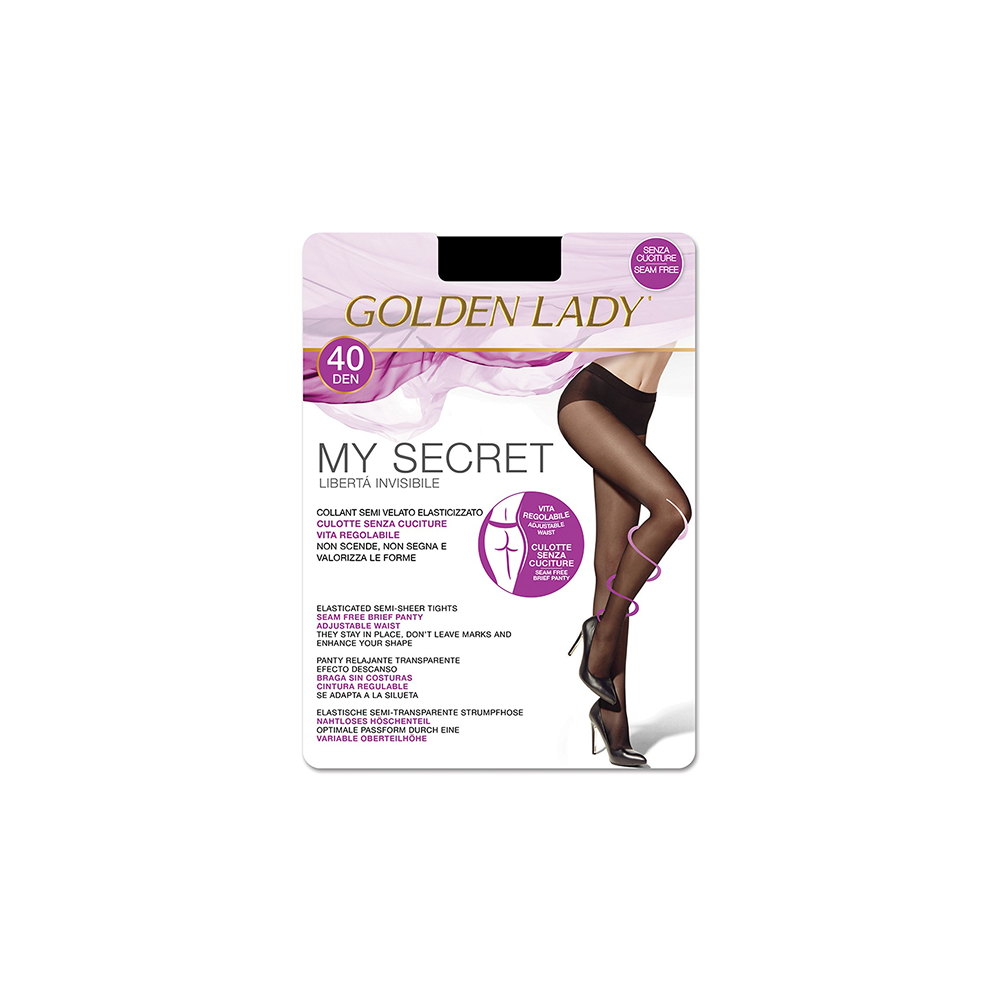 Zeķubikses My Secret 40den 5-XL NERO