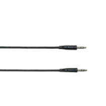 Bullet Aux vads 1m melns universāls audio kabelis