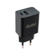 Bullet Tūrisma lādētājs USB + Type-C, 20W jauda
