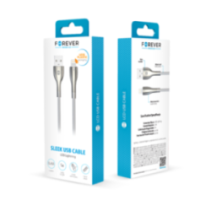 Forever Sleek kabelis USB-8pin 1m ātrai iPhone uzlādei