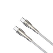 Forever Sleek USB-C vads 1m 60W ātrai uzlādei, balts