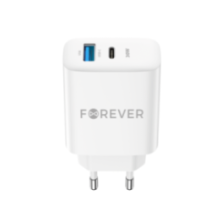Forever TC-07-30AC PD QC lādētājs 30W ar USB-C un USB
