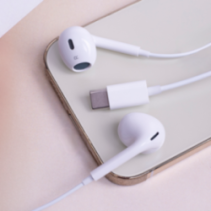 Maxlife MXEP-04 universālās austiņas ar mikrofonu, 1.2m USB-C, baltas
