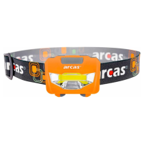 Arcas 3W LED galvas lukturis ar 4 funkcijām un baterijām