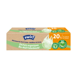 Kompostējami BIO maisi ar rokturiem 20L, 6 gab. SWIRL