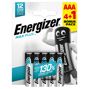 ENERGIZER MAX PLUS NEW AAA B4+1 1.5V Alkaline baterijas