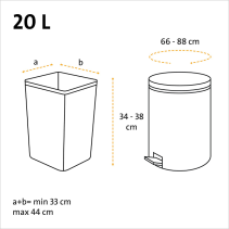 Kompostējami BIO maisi ar rokturiem 20L, 6 gab. SWIRL