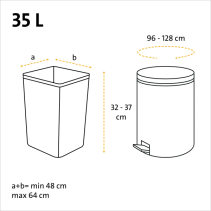 Aromatizētie atkritumu maisi (vaniļa-lavanda) 35L, 9 gab. SWIRL
