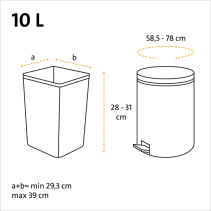 Aromatizētie atkritumu maisi (vaniļa-lavanda) 10L, 14 gab. SWIRL