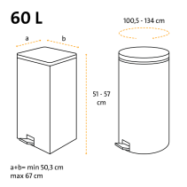 Profesionālie lieljaudas atkritumu maisi 60L, 12 gab. SWIRL