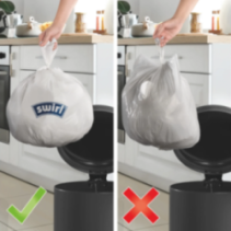 Atkritumu maisi ar rokturiem 35L, 17 gab. SWIRL