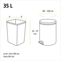 Atkritumu maisi ar rokturiem 35L, 17 gab. SWIRL