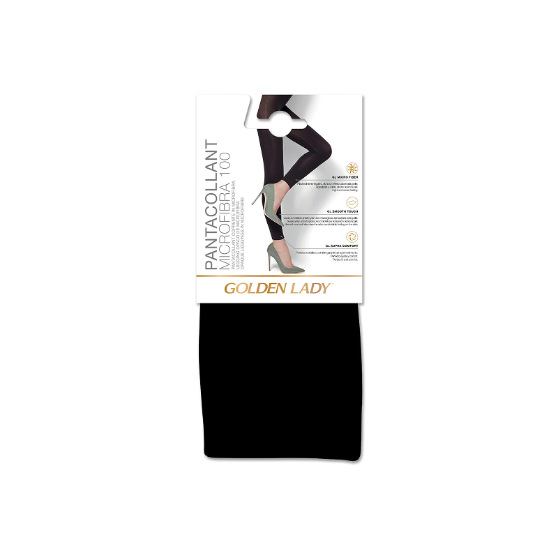 Leggings Micro 100den 2-S MARRONE SCURO GOLDEN LADY