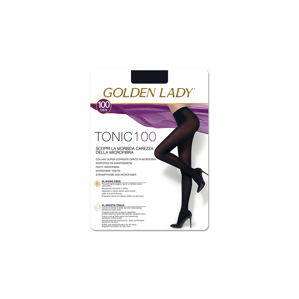 Zeķubikses Tonic 100den 4-L NERO GOLDEN