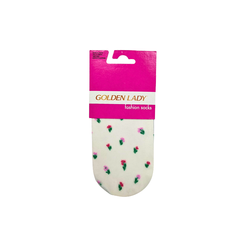 Fashion ankle socks Flowers AZZURRO GOLDEN LADY