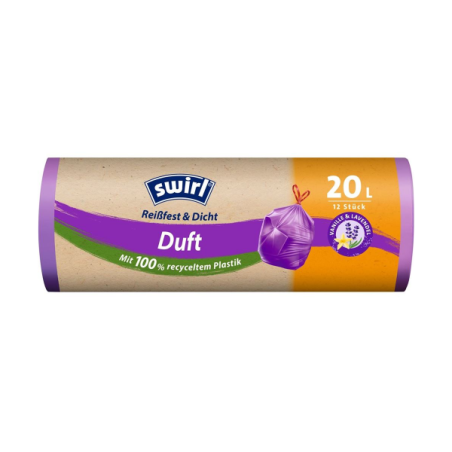 Aromatizētie atkritumu maisi (vaniļa-lavanda) 20L, 12 gab. SWIRL