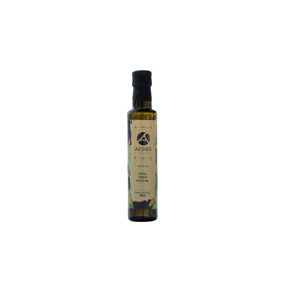 Extra Virgin olīveļļa Sense, stikla pudele 250ml AEONS