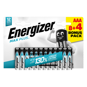 ENERGIZER MAX PLUS NEW AAA B8+4 1.5V Alkaline baterijas