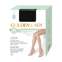 Golden Lady Leda 20den 2-S NERO caurspīdīgas zeķubikses