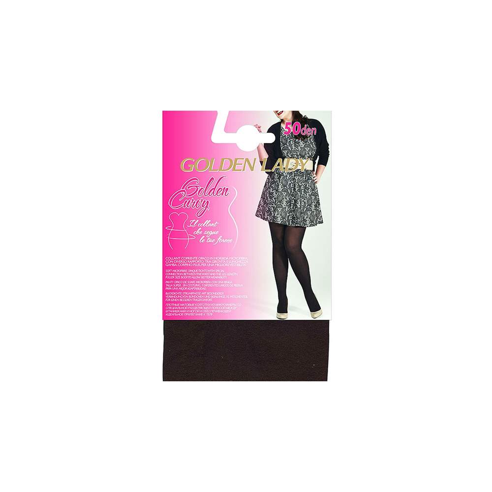 Zeķubikses Curvy 50den 2-S NERO GOLDEN LADY
