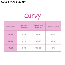Zeķubikses Curvy 50den 2-S NERO GOLDEN LADY