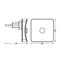 Ledvance Lunetta Square Sensor RGB 0.3W 220V gaismeklis