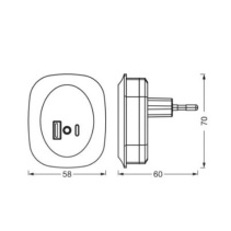 Ledvance Lunetta Edge sensor 3000K, white luminaire