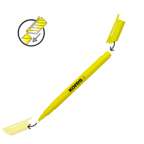 12 pcs. KORES HIGH LINER Fine Highlighters, 0.5–3.5 mm, Yellow