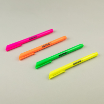KORES HIGH LINER Fine Highlighters, 0.5–3.5 mm, 4 pcs (Yellow, Pink, Orange, Green), Plastic Case