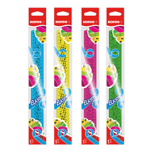 KORES ELASTIK Flexible Ruler, 30 cm, Assorted Colours